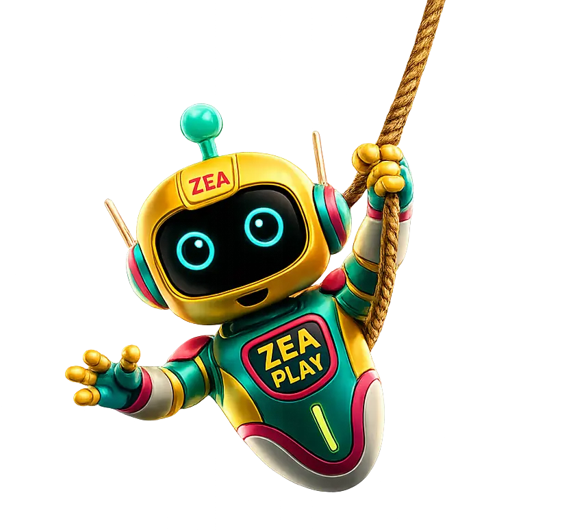 Zea Play robot in mid-swing