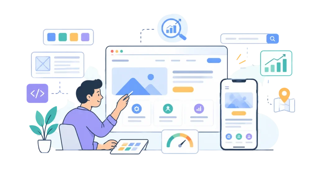 Pastel Web Design Workspace