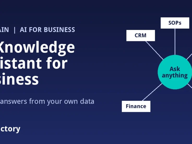 AI knowledge assistant for business connecting CRM, HR, finance, operations and SOPs to answer employee questions