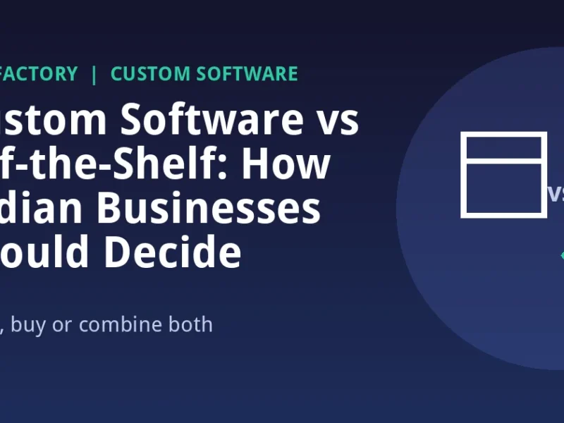 Custom software vs off-the-shelf software decision guide for Indian businesses